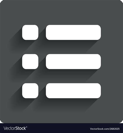 List sign icon content view option symbol Vector Image