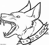 1560563760 Fierce Dog coloring Page sketch template