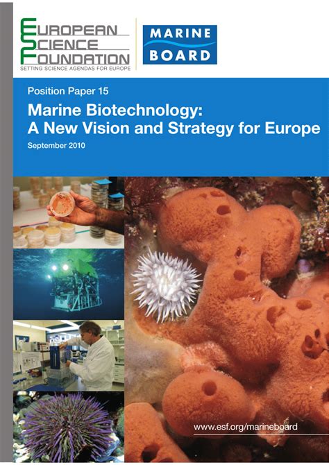 (PDF) Marine Biotechnology: A New Vision and Strategy for Europe