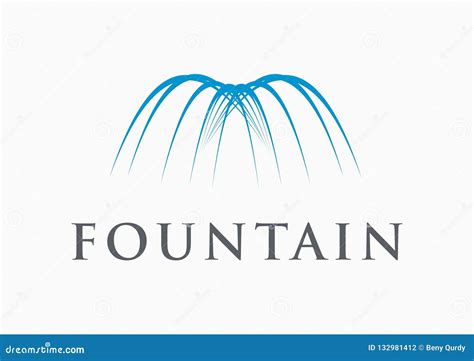 Abstract Fountain of Water Logo Stock Illustration - Illustration of concept, graphic: 132981412