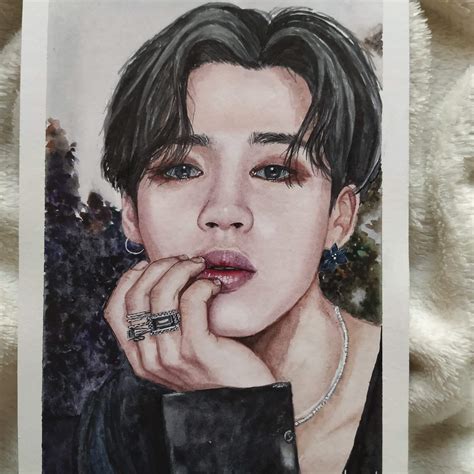 BTS Park Jimin Watercolor Painting | ARMY's Amino