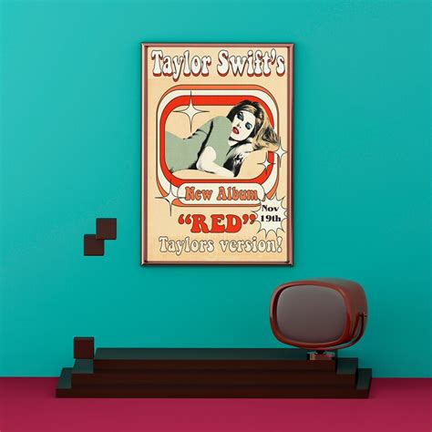 Taylor Swift Red TV Retro, Vintage, Indie Aesthetic, Inspired Poster DIGITAL DOWNLOAD - Etsy