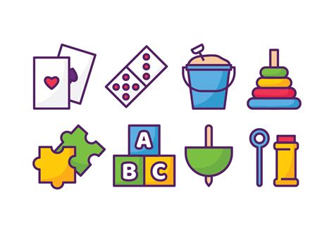 Toys Icon Set 160163 Vector Art at Vecteezy