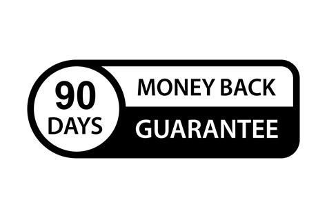 90 days money back guarantee icon vector for graphic design, logo, website, social media, mobile ...