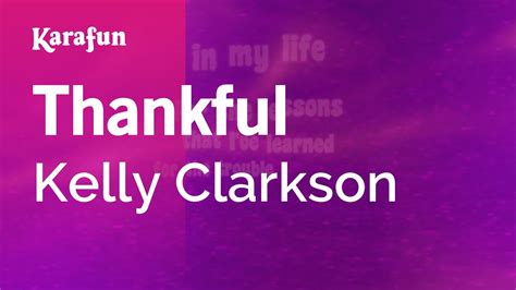 Thankful - Kelly Clarkson | Karaoke Version | KaraFun - YouTube