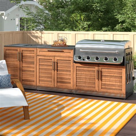 NewAge Products Stainless steel 104" 4-Piece Modular Outdoor Kitchens & Reviews | Wayfair