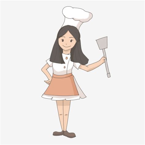 Pastry Chef White Transparent, Pastry Chef Girl Cartoon Illustration ...