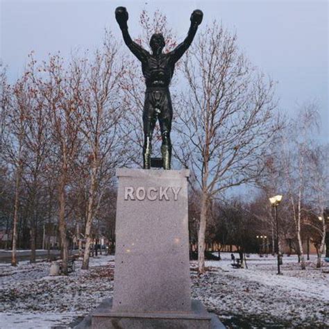 Rocky Balboa replica statue in Žitište, Serbia (Bing Maps)