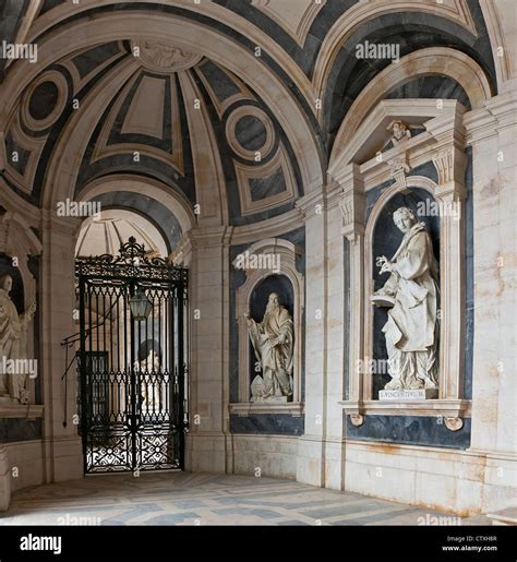 Italian Baroque sculptures in Mafra National Palace and Convent in ...