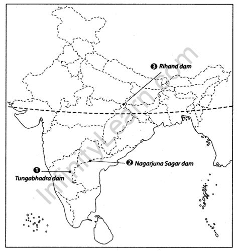 CBSE Class 10 Geography Map Work Chapter 3 Water Resources