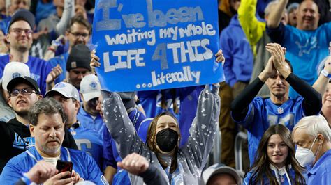 Detroit Lions fans moved to tears during first playoff win in forever