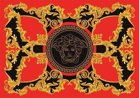 Moderne Border Vector Illustration Versace style avec de l'or Vintage ...