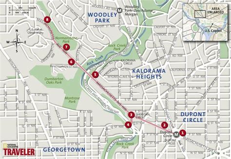 Embassy Row Washington Dc Map | Tourist Map Of English