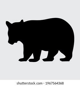 Bear Silhouette Bear Isolated On White Stock Vector (Royalty Free) 1967564368 | Shutterstock