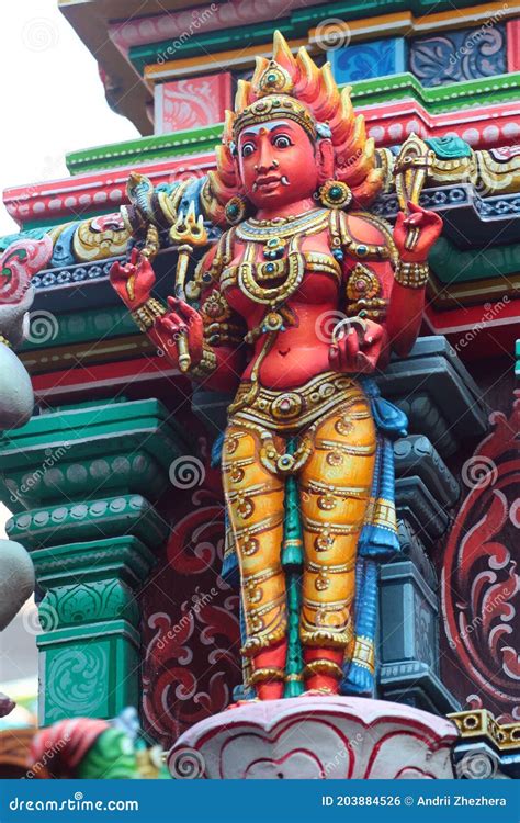 Bangkok, Thailand - December 11, 2019: Sri Maha Mariamman Hindu Temple in Downtown Bangkok on ...