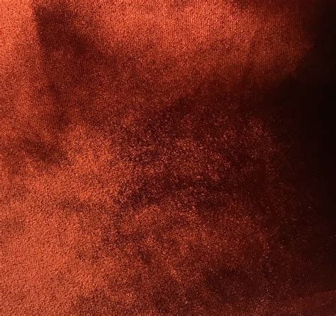 Designer Velvet Upholstery & Drapery Fabric -Rust Orange Red- By The ...