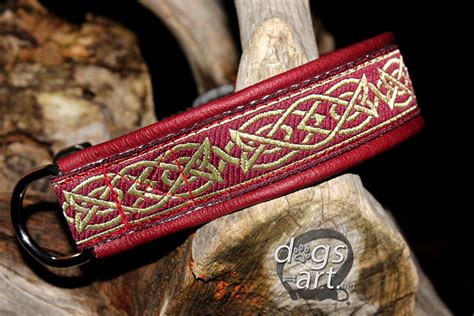 Celtic Dog Collar Leather Celtic Knots Collar With Buckle - Etsy