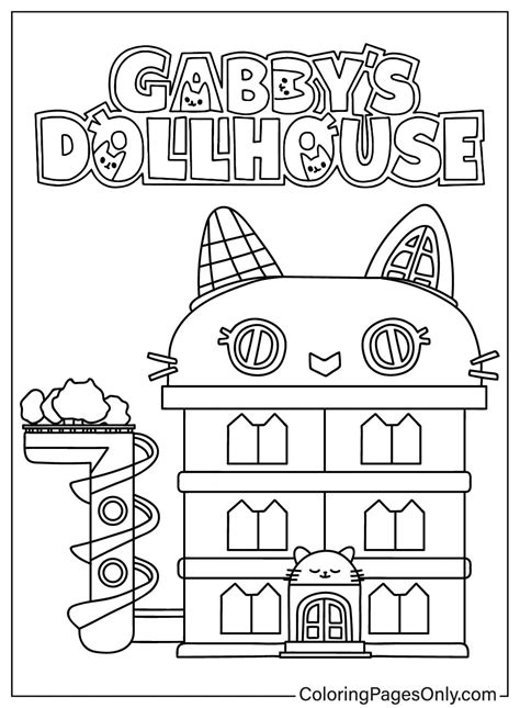 Gabby’s Dollhouse Coloring Page Free - Free Printable Coloring Pages