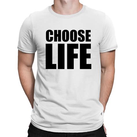 Choose Life Slogan Retro 80s Novelty T-shirt Mens Womens and - Etsy UK