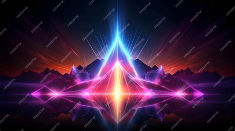 Premium AI Image | geometric neon wallpaper ai generated background