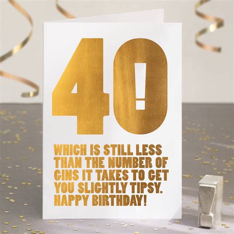 40th Birthday Card Ideas Funny - Printable Templates Free