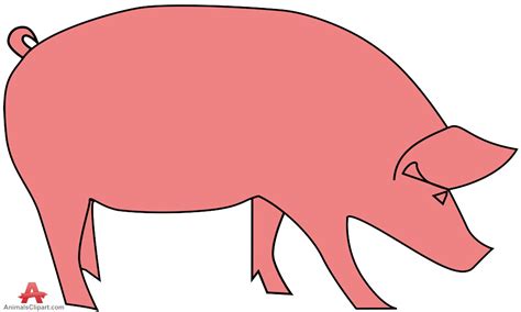 Pink pig simple clipart free design download – Clipartix