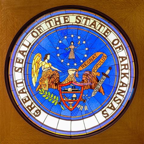 Great Seal of the State of Arkansas Editorial Image - Image of stained ...