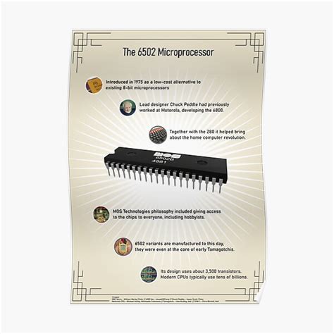 "6502 Microprocessor Infographic" Poster for Sale by phelyan | Redbubble