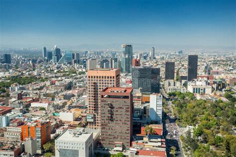 Mexico City Skyline Aerial View Stock Photo - Image of exterior ...