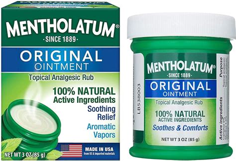 Amazon.com: Mentholatum Ointment 3 oz (Pack of 6) : Health & Household