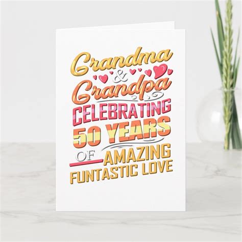 50th Anniversary Grandma and Grandpa Celebrating Card | Zazzle ...