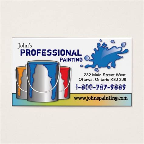 Professional Painting Business Card | Zazzle.com