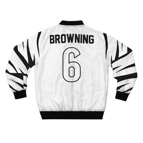 Jake Browning Whiteout Bengals Bomber Jersey Jacket - Etsy