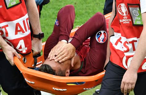 Heartbroken Cristiano Ronaldo bursts into tears after injury during Euro 2016 final | For The Win