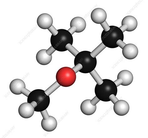 Methyl tert-butyl ether molecule - Stock Image - F012/9428 - Science Photo Library