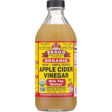 Bragg Organic Raw Apple Cider Vinegar With The Mother-16oz/473ml ...