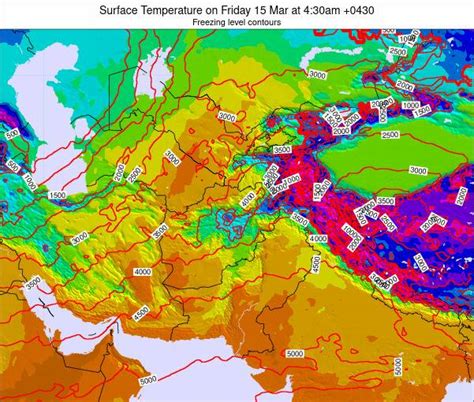 Afghanistan Surface Temperature on Saturday 11 Sep at 10:30am AFT