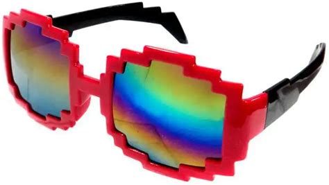 Minecraft Pixelated Mirror Sunglasses Accessory Red W.I.I. - ToyWiz