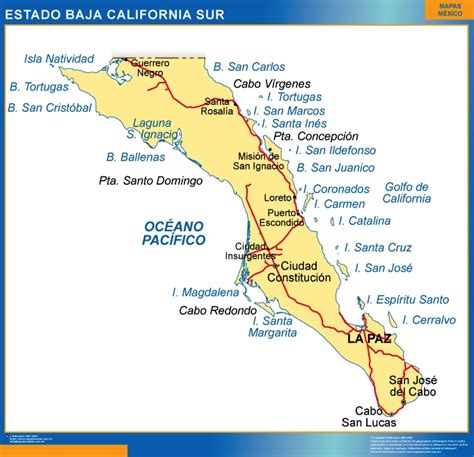 Mapa De Baja California Sur