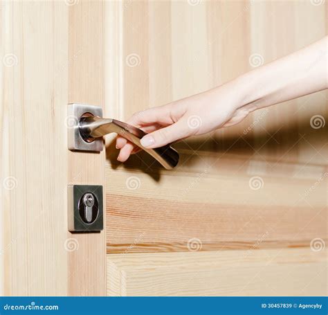 Hand Opening The Door Royalty Free Stock Images - Image: 30457839