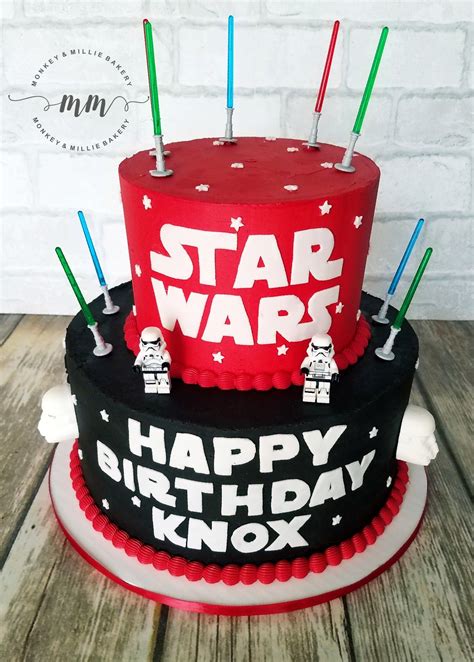 Lego Star Wars cake by @Monkeyandmilliebakery #DarthVader #StormTrooper | Star wars birthday ...
