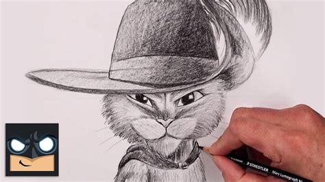 How To Draw Puss N Boots | Sketch Tutorial - YouTube