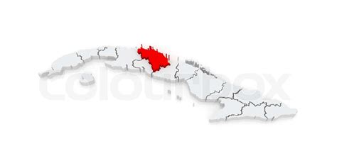 Map of Villa Clara. Cuba. | Stock image | Colourbox