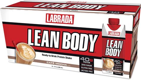 Labrada Lean Body Protein Shake, Cafe Mocha, 40g Protein, 17 Fl Oz, 12 Ct - Walmart.com ...