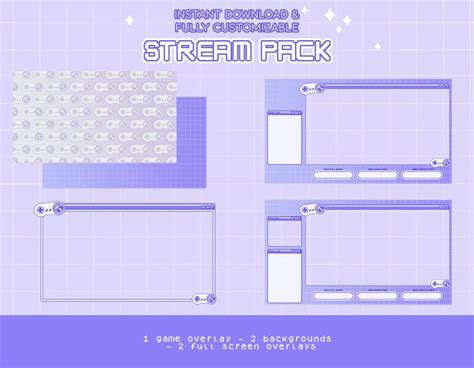 SNES Retro Twitch Overlay Pack Purple Twitch Stream Pack Twitch Overlay Streamer Graphics ...