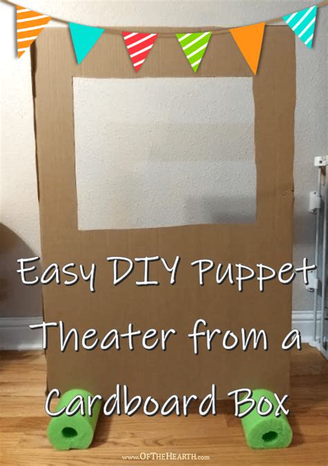 Easy DIY Puppet Theater from a Cardboard Box