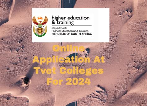 Online Application At TVET Colleges For 2024/2025 - TVET Colleges