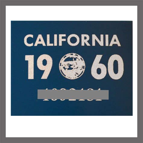 California License Plate Sticker Colors