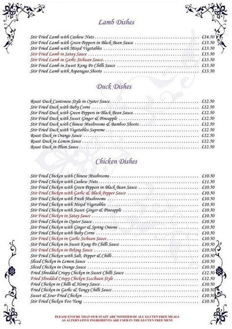 Menu at Maplewood Restaurant, Widnes, Warrington Rd