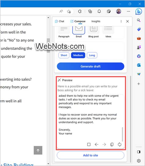 How to Chat, Compose Email and Generate Blog Post with Bing AI Copilot in Edge? – WebNots